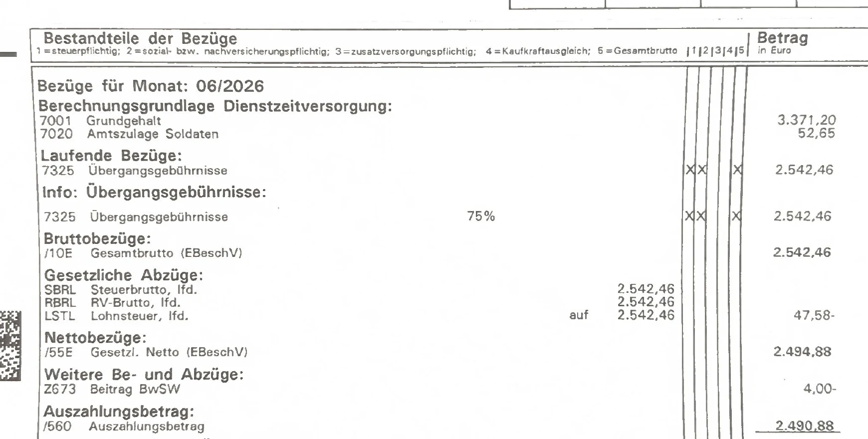 Bez&uuml;gemitteilung Nachher: nur noch 47,58 &euro; Lohnsteuer durch eingetragenen Lohnsteuer-Freibetrag aus den Immobilien-Werbungskosten